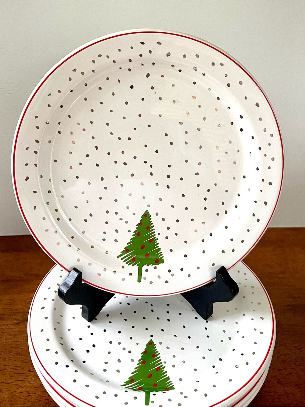 WAECHTERSBACH White Christmas Set of 4 Salad Plates 7 7/8” Excellent Condition